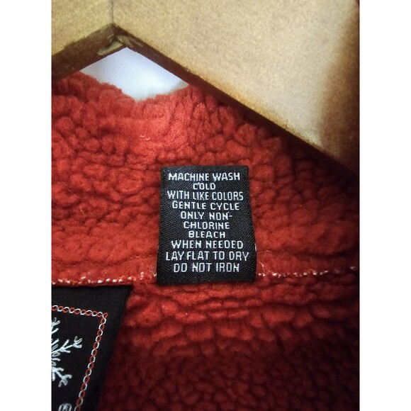 Skylar Full Zip Fleece Jacket Women's Size Large Red Cozy Sherpa Style - Picture 5 of 7